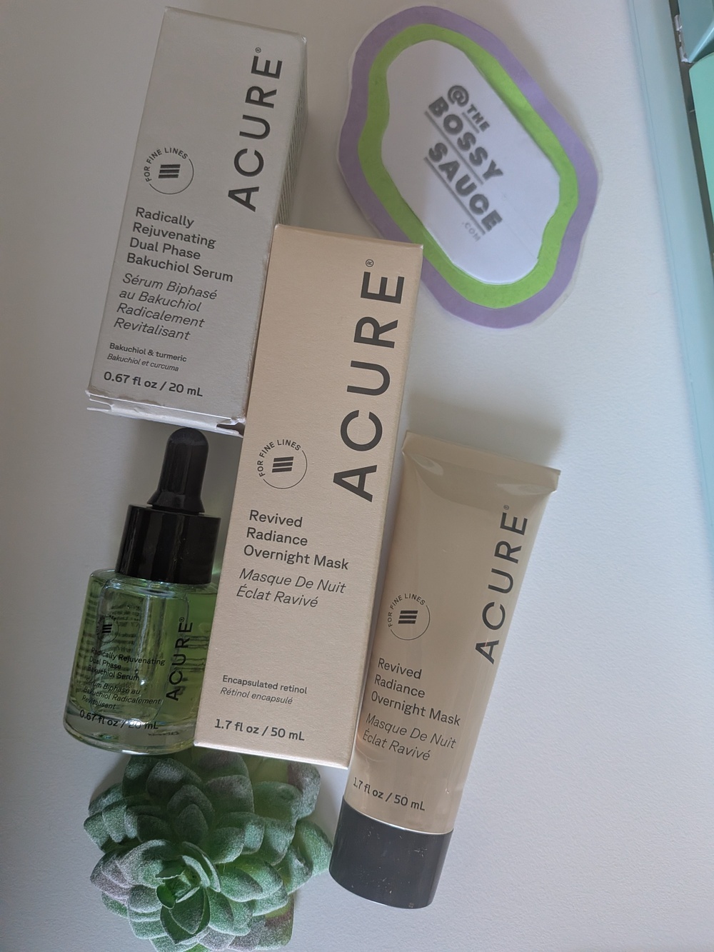 🌸 ACURE Bakuchiol Serum + Revived Radiance Overnight Mask Duo NWT